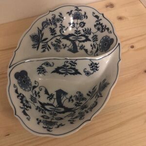 Vintage Blue Danube Divided Serving‎ Dish EUC